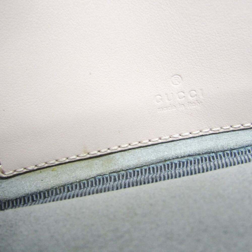 GUCCI Authentic Pink Leather GG Marmont Shoulder Bag - Picture 12 of 13